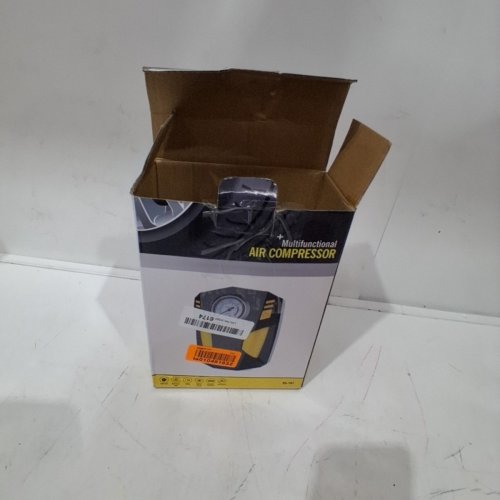 SLATIOM RECHARGABLE CORDLESS PORTABLE DIGITAL AIR COMPRESSOR - 12V 100W 150PSI - BLACK/YELLOW (MODEL: YD-787) image 4