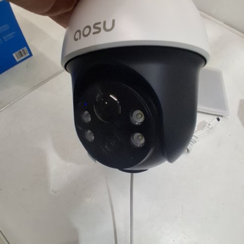 AOSU SOLAR WIRELESS OUTDOOR SECURITY CAMERA WORKS WITH ALEXA - 3K QUALITY - WHITE - (MODEL: SOLARCAM D1 SE) image 2