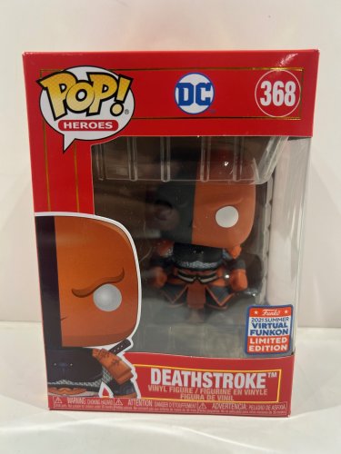 Funko pop! **2021 summer virtual funkon** Heroes: dc - deathstroke vinyl figure (#368) image 2
