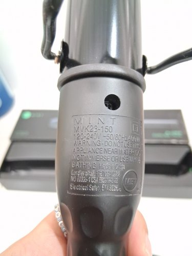mint hair extra long professional curling iron - 1.5" - black/green ( model: mvk23-150) image 6