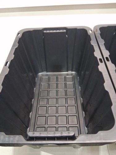 2PK Accent Pro Series heavy duty tote storage bin - 120l - grey/black (model: 2277460) image 4