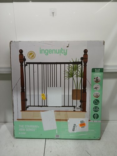 ingenuity the stariway+ 46W series pet/baby gate - 32.5" x 31"-46" - black (model: 17171) image 2