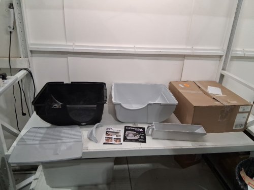 OMEGA PAW ELITE SELF CLEANING ROLL 'N CLEAN LITTER BOX - LARGE - MIDNIGHT BLACK/grey (MODEL: EL-RA20-1) image 2