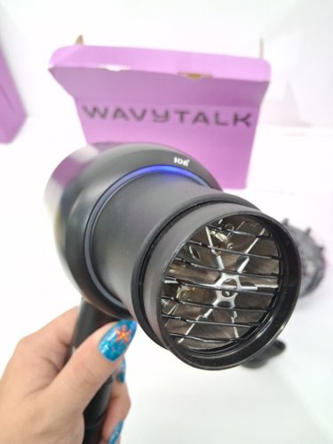 Wavytalk blown away ionic Hair Dryer with diffuser & concentrator attachments - BLACK/pink (MODEL: QL-5917BDC) image 4