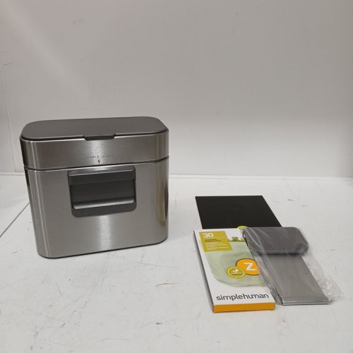 SIMPLEHUMAN COMPOST CADDY with DETACHABLE BIN & compost bags - 4l - BRUSHED STAINLESS STEEL (model: CW1645) image 3