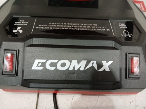 Ecomax PORTABLE MISTING FAN - 12" - 1400CFM - BLACK/RED (MODEL: EMF501214M 1806312) image 7