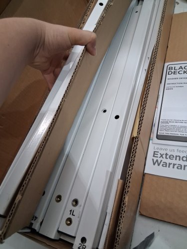 BLACK+DECKER WASHER DRYER STACKING RACK STAND - 22.2" X 22.7" X 49.4" - WHTE - (MODEL: BWDS) image 7