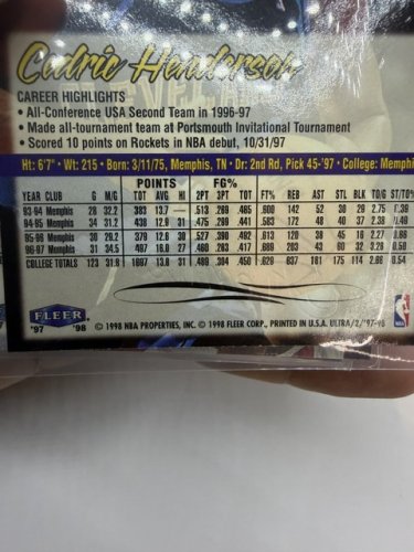 28 ASSTD ROOKIE CARDS FLEER 1998 ULTRA NBA BASKETBALL CARDS image 17