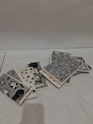 12Pc Recyco plant based Swedish dishcloths - cat print (MODEL: 1796215) image 3