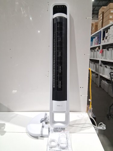 omnibreeze premium 38" Rotating tower fan with wifi CONTROL, 5-SPEEDS & REMOTE - white/BLACK (model: 5333021/dc2313r-g) image 3