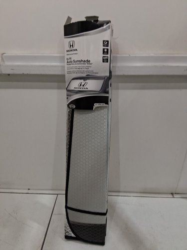 HONDA ELITE AUTO SUNSHADE - UNIVERSAL - WHITE/SILVER image 2