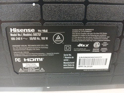 HISENSE FIRE TV HI-QLED SMART TELEVISION - 50" - 144HZ (MODEL: 50E7SF) image 7