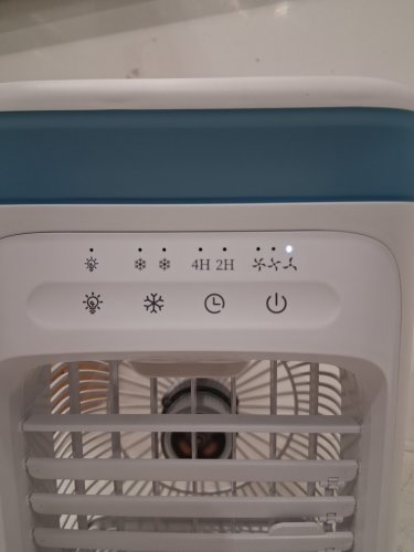 PORTABLE air cooler conditioner fan - 1000ml capacity - 12" - white (model: f35) image 2