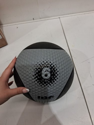 Iron body fitness weighted medicine ball - 6lbs - grey/black image 3