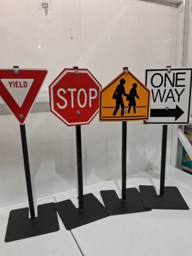 Children's Factory Toy traffic signs - 29" x 11" x 11" - stop sign/ yeild sign/ one way sign/ pedestrian signs (model: AFb2600) image 4