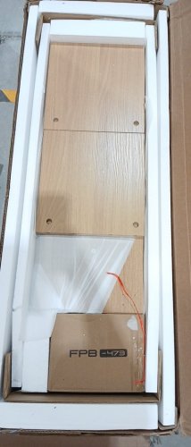 Homfa Shelf Storage Organizer with 3 Movable Drawers - 35.4" x 39.4" x 13" - Brown (Model: FPB-473) image 5