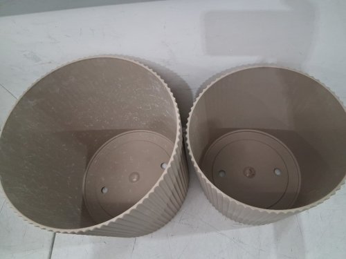 2pc Serene Chai Plastic Indoor/Outdoor Planter with Drainage Holes - 12" & 14" - chai (model: 3075-ci ) image 4