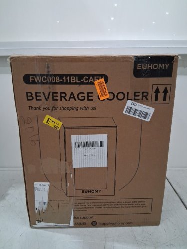EUHOMY BEVERAGE REFRIGERATOR COOLER WITH 40°F-61°F DIGITAL TEMPERATURE CONTROL - 18L (HOLDS 25 CANS) - BLACK (MODEL: FWC008-11BL-CAEH /‎ WC-6B) image 2