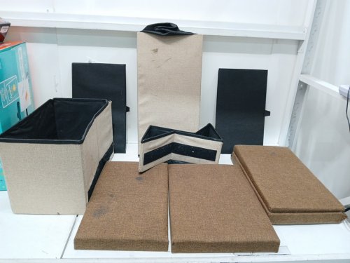 cozy kiss 4-step linen storage pet stairs for small dogs & pets - brown image 3