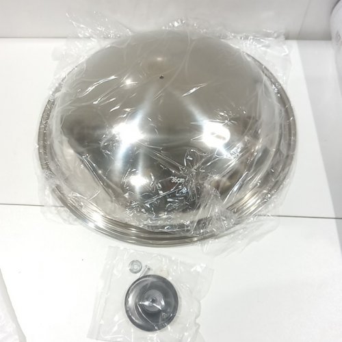universal Cooking lid for 14" pan/pot - stainless steel image 4