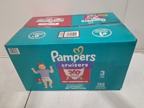 132PK PAMPERS PULL ON CRUISERS 360° 100% LEAKPROOF FIT DISPOSABLE BABY DIAPERS - SIZE 3 (16 - 28LBS) image 2