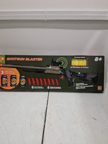 BPS double barrel kids toy shotgun dart blaster with targets - sand brown/ black (model: 1107) image 2