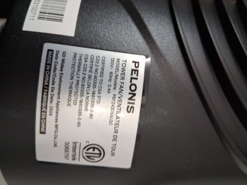 Pelonis Oscillating Tower Fan W/ Remote Control - 40" - BLACK (MODEL: PSFZ42D5ALGC) image 5