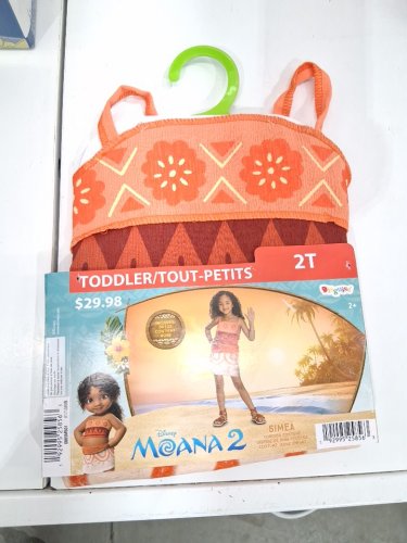 TODDLER DISGUISE MOANA 2 SIMEA COSTUME - 2T - ORANGE (STYLE: 171089S) image 2