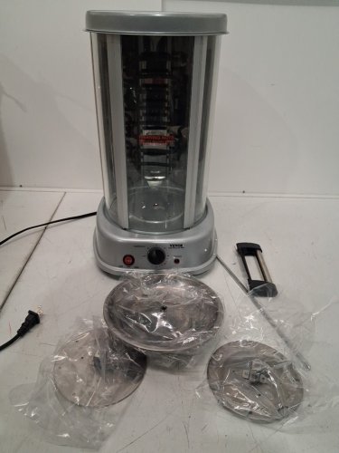 Shawarma Grill Machine, Vertical Chicken Shawarma Cooker Machine Countertop, Electric Stainless Steel Broiler Gyro Rotisserie Oven - 1500watt - grey - (model: tb1023a-f ) image 3