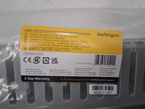 StarTech Open Slot Cable Management Raceway with Cover - 2" x 3" x 78" - grey image 2