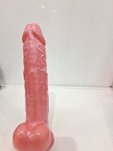 Suction Cup Dildo with Balls - 7" - rose PINK image 3