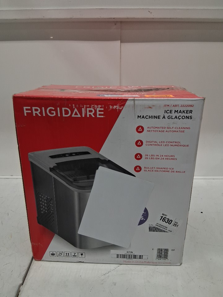 Frigidaire Stainless Steel Countertop Ice Maker with 26 lb/Day bullet ice - Silver (model: EFIC127-SS-SC-EP) image 2