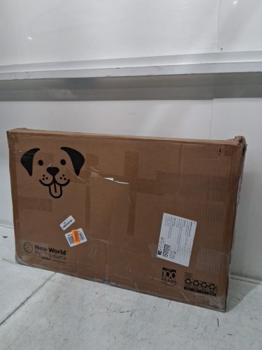 NEW WORLD DOUBLE-DOOR FOLDING DOG CRATE WITH LEAK PROOF PAN FOR MEDIUM BREEDS - 30" X 21" X 19" - BLACK (MODEL:B30DD) image 2