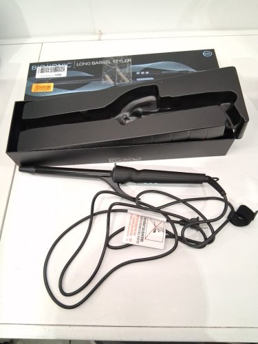 BIO IONIC LONG BARREL STYLER PRO CURLING IRON - 0.75"- BLUE/BLACK (MODEL: Z-FGTST-CL-0.75) image 4