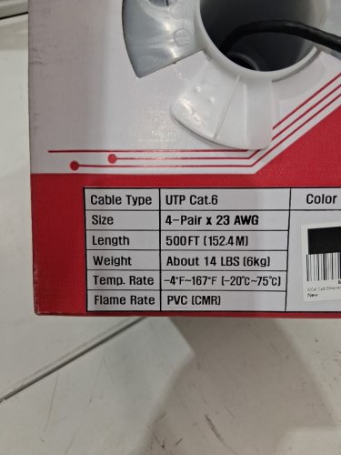 AICAT CAT6 DIRECT BURIAL OUTDOOR CABLE - 23 AWG - 550MHZ - black image 3