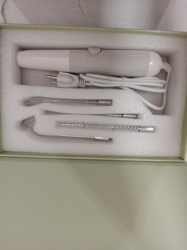 5PC DARSONVAL High Frequency Facial Wand WITH ATTACHMENTS - white image 4
