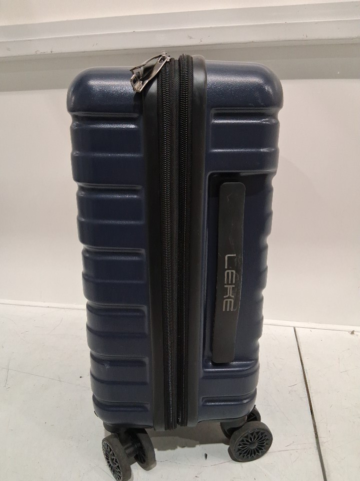lekesky hard shell rolling carry-on luggage - 16" - blue/black image 3