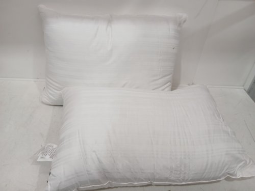 2PK SERTA Won't Go Flat medium support foam pillows - queen / 20" x 28" - white image 4