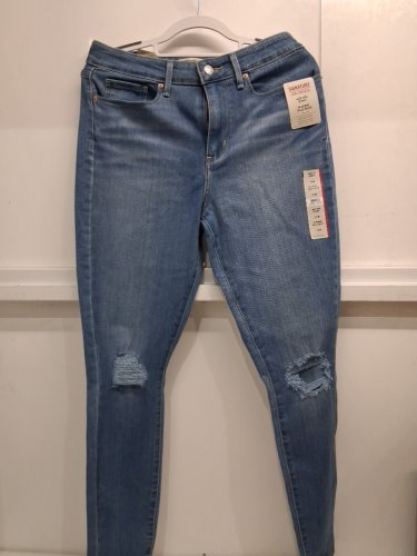 Women's Levi Strauss Signature High Rise Skinny Jeans - 30W x 30L - Washed Blue (Style: 5221-3256) image 2