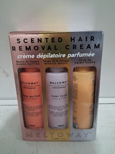 3PC wakse meltoway hair dissolving cream for face and body -  GUAVA BUTTER/ MANGO MAGIC/ FAIRY FLOSS - 200ml/each image 2
