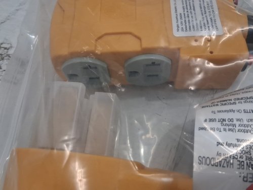 MECMO RV Distribution Adapter, 4-Prong to Mutiple Household Outlet with 20amp Circuit Breaker - 50 amp to 20 amp - yellow (model: ‎XN1450P-B) image 4