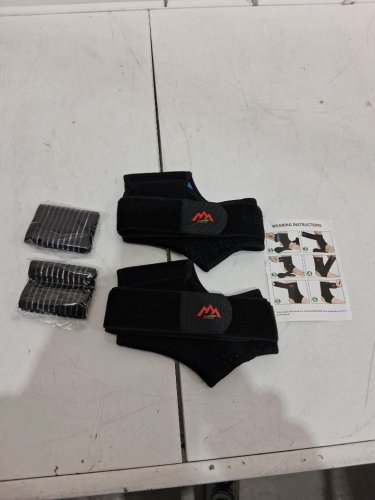 2PK SINVIC ANKLE BRACES WITH ADJUSTABLE COMPRESSION FOR ANKLE PROTECTION - SMALL - BLACK image 3