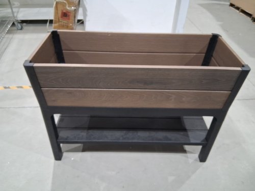 Keter Signature Rolling Raised Garden Bed with Self Watering - 96L - dark brown/black - (model: 1006842) image 2
