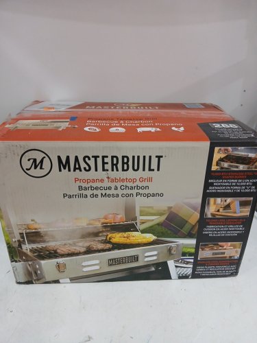 MASTERBUILT PORTABLE PROPANE GRILL - 288 SQ.IN, 10000 BTU - STAINLESS STEEL (MODEL: MB20030819) image 2