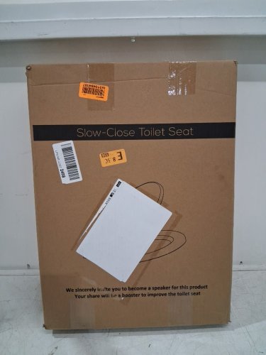 SAILTOK ELONGATED TOILET SEAT WITH SOFT CLOSE - 18.5" - WHITE image 2
