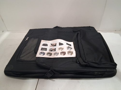 Feandrea Collapsible Portable Soft Oxford Mesh Fabric Pet Carrier with Carpet Pad, Handle and Storage Pockets - Extra Large - 32" x 23" x 23" - Black (Model: UPDC80H) image 4
