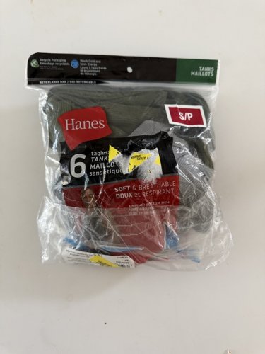 3PK MEN'S HANES SOFT AND BREATHABLE TAGLESS T-SHIRT - SMALL - BLACK/GREEN/GREY image 2