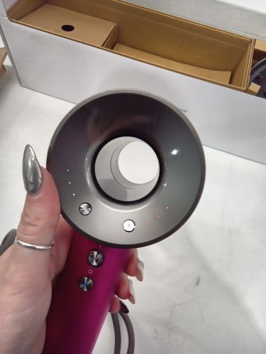 DYSON SUPERSONIC HAIR DRYER WITH STYLING CONCENTRATOR, SMOOTHING NOZZLE AND DIFFUSER - IRON/FUCHSIA - (model: hd07). image 7