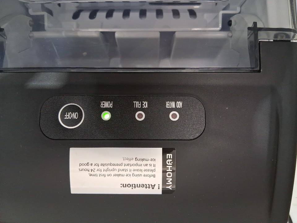 EUHOMY Countertop Ice Maker Machine - MAKES 26LB/Day - BLACK (MODEL: im-06d/IM001-Bbl-CAEH) image 5