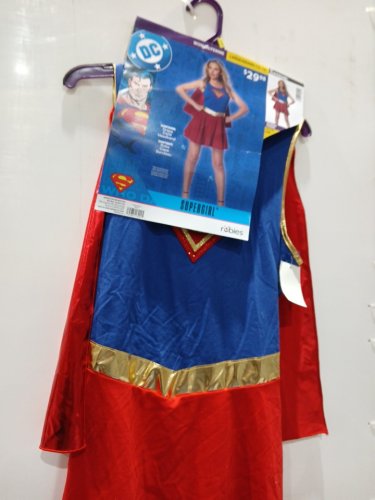 women's rubies supergirl costume - large - red/blue image 2